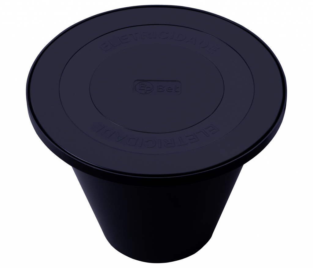 Caixa de inspeção para aterramento cônica